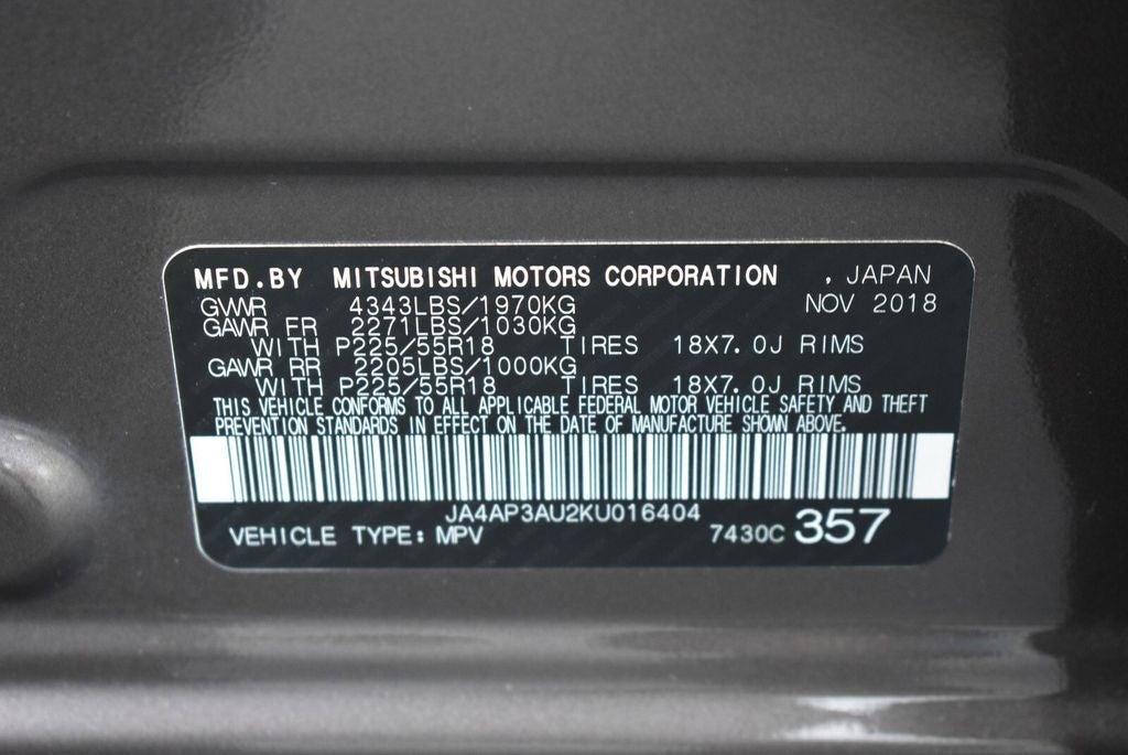 2019 Mitsubishi Outlander Sport 2.0 ES